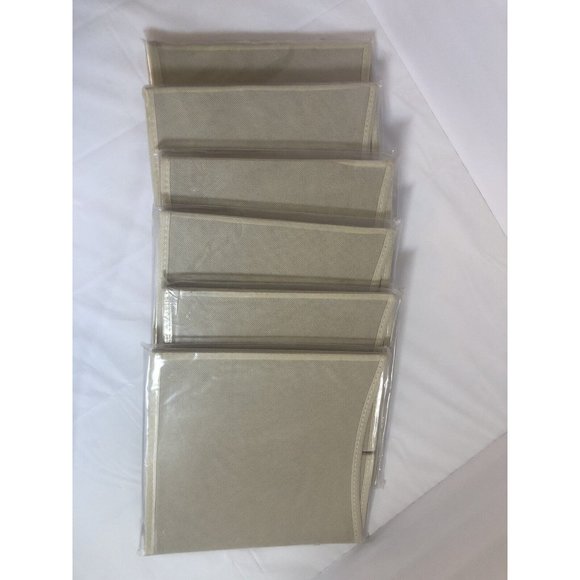 Style selection fabric drawers 6 Pack 10.5”x10.5”11” Beige New - Picture 6 of 9